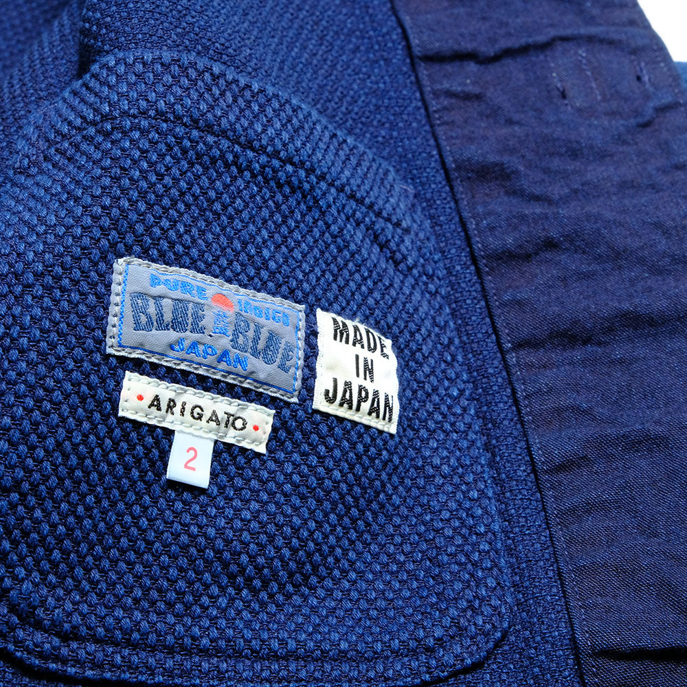 BLUE BLUE JAPAN - Honnai(Natural Indigo) Light Sashiko Oriental Jacket - 1010788
