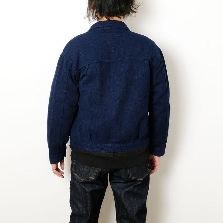 BLUE BLUE JAPAN - Honnai(Natural Indigo) Light Sashiko Trucker Jacket - 1010792