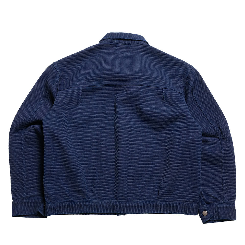 BLUE BLUE JAPAN - Honnai(Natural Indigo) Light Sashiko Trucker Jacket - 1010792