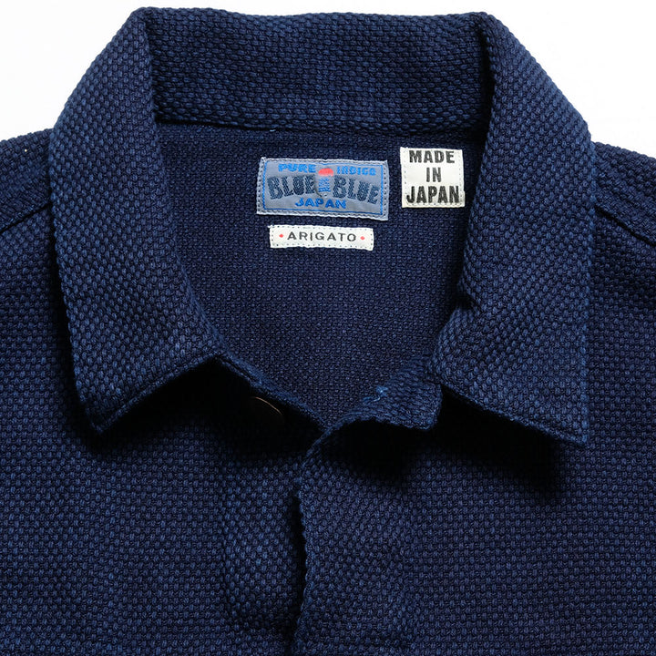 BLUE BLUE JAPAN - Honnai(Natural Indigo) Light Sashiko Trucker Jacket - 1010792