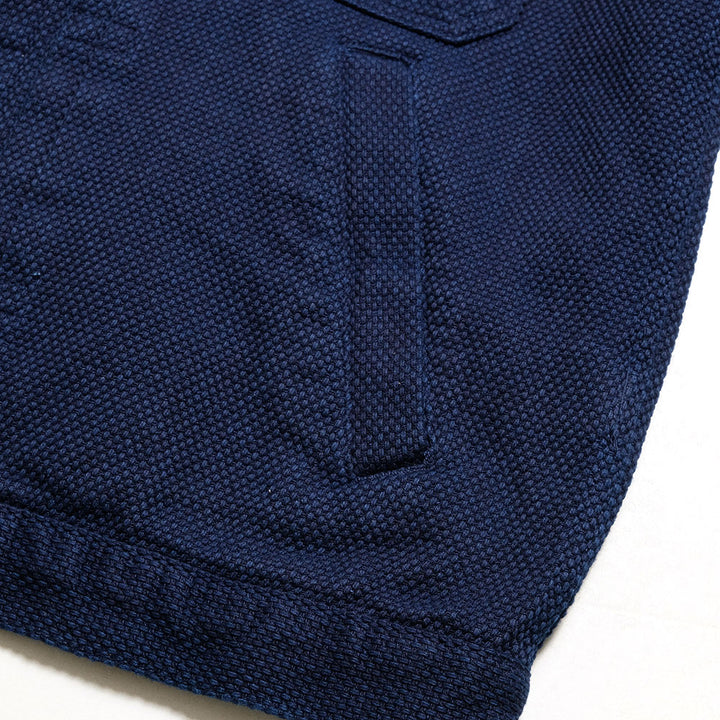 BLUE BLUE JAPAN - Honnai(Natural Indigo) Light Sashiko Trucker Jacket - 1010792