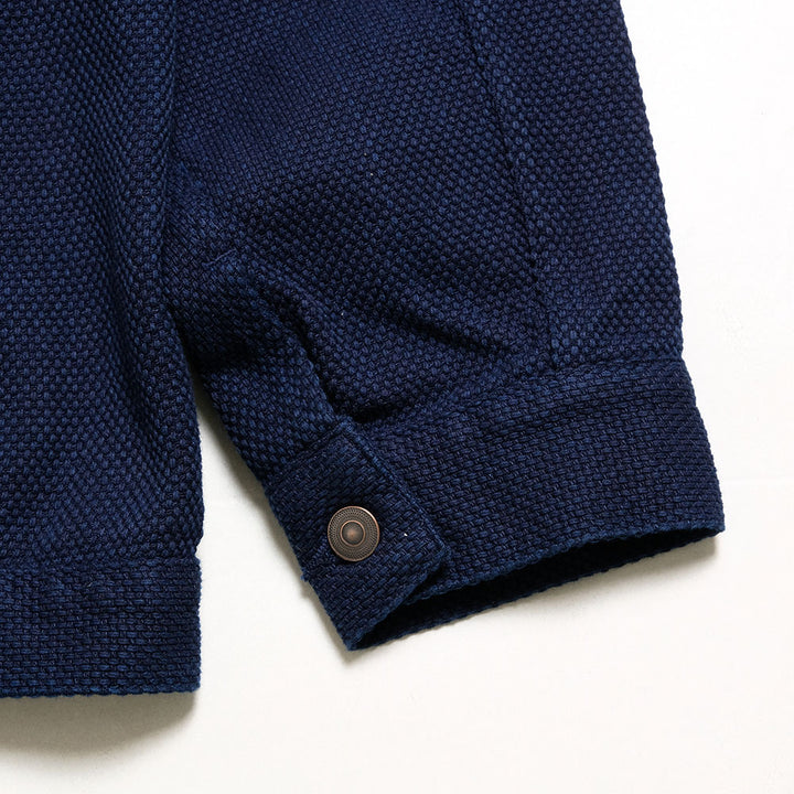 BLUE BLUE JAPAN - Honnai(Natural Indigo) Light Sashiko Trucker Jacket - 1010792