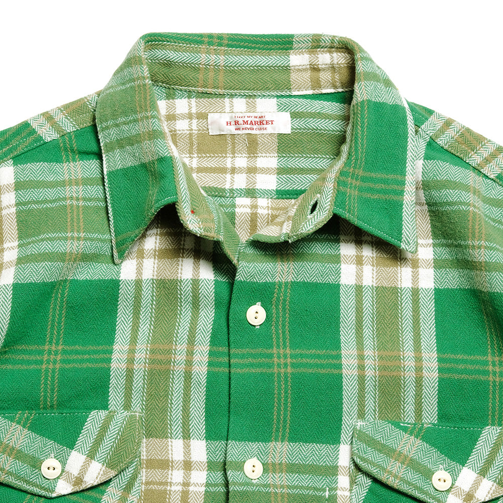 HOLLYWOOD RANCH MARKET - Spring Flannel Plaid Work Shirt - 1011417