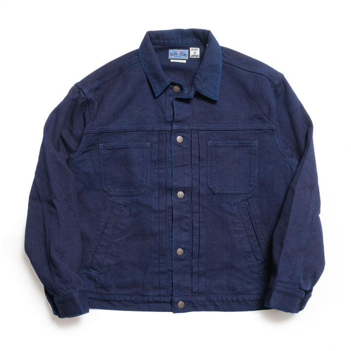 BLUE BLUE JAPAN - Honnai Nijuori - Sashiko Trucker Jacket - 1016593