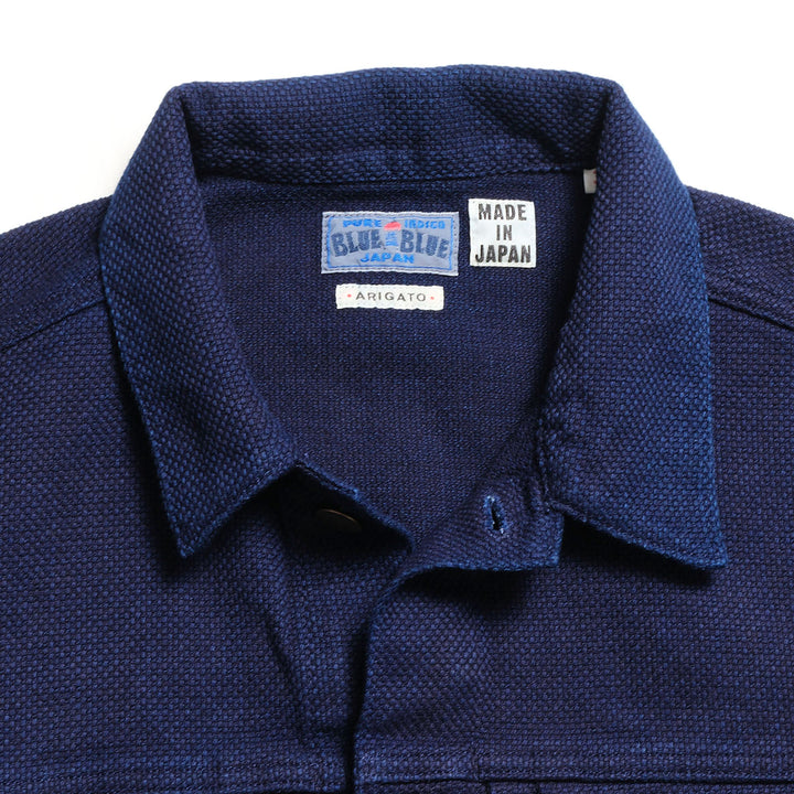 BLUE BLUE JAPAN - Honnai Nijuori - Sashiko Trucker Jacket - 1016593