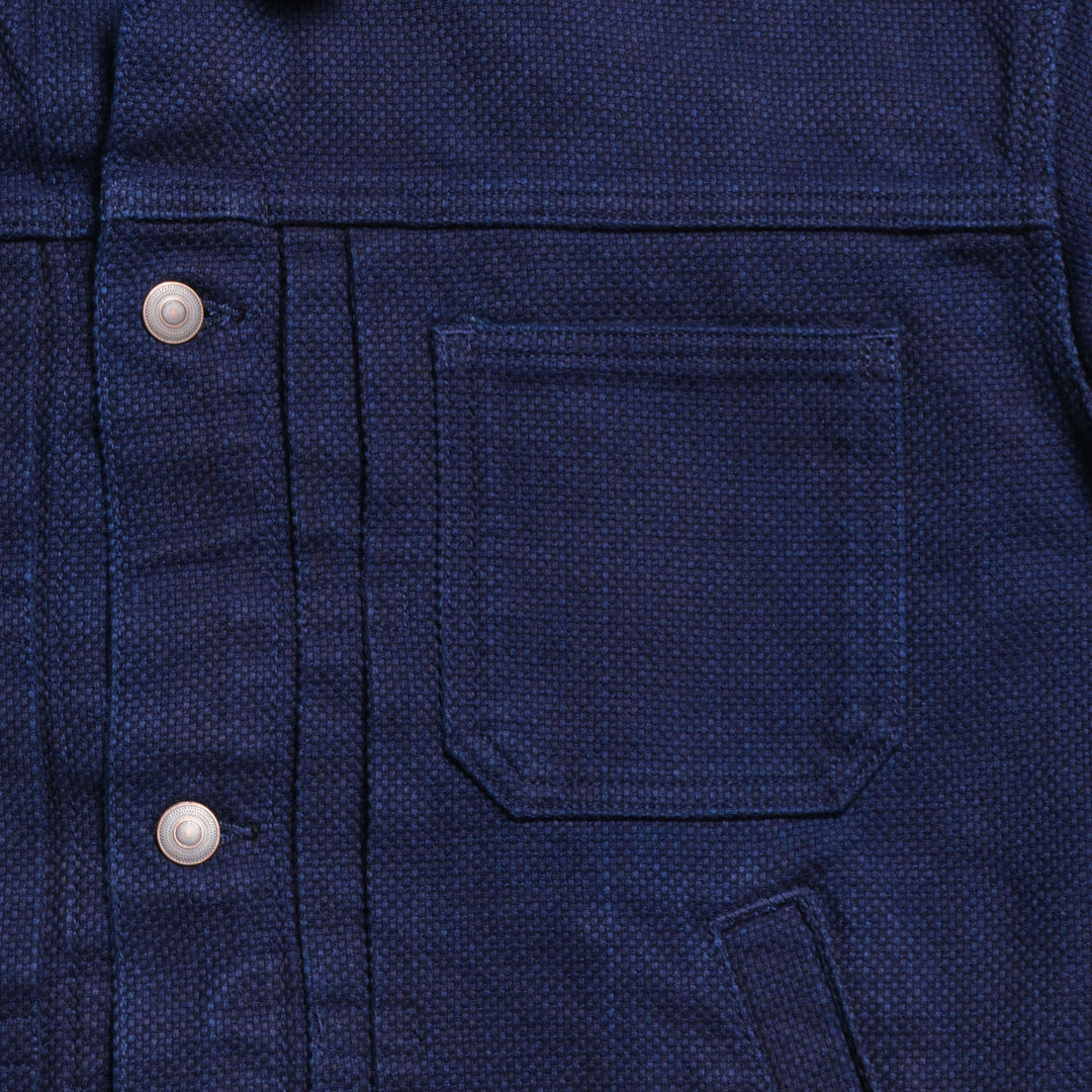BLUE BLUE JAPAN - Honnai Nijuori - Sashiko Trucker Jacket - 1016593