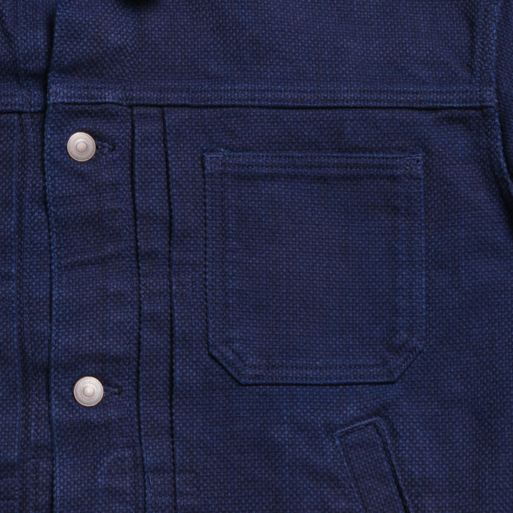 BLUE BLUE JAPAN - Honnai Nijuori - Sashiko Trucker Jacket - 1016593