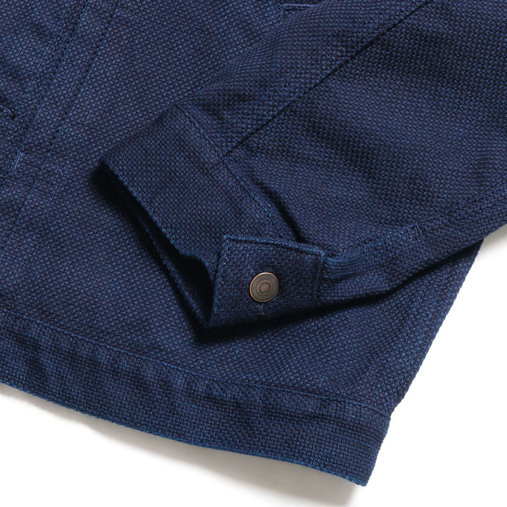 BLUE BLUE JAPAN - Honnai Nijuori - Sashiko Trucker Jacket - 1016593