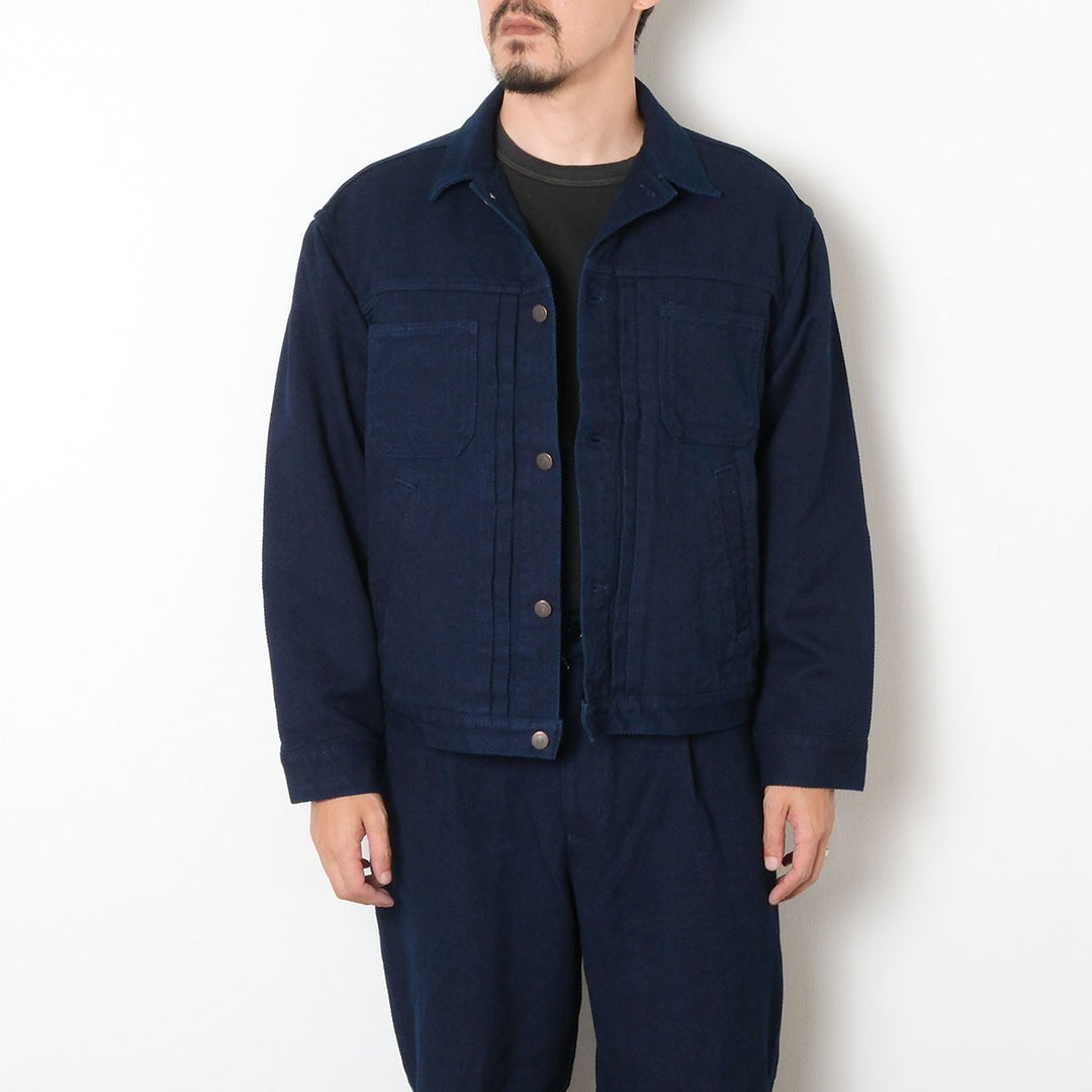 BLUE BLUE JAPAN - Honnai Nijuori - Sashiko Trucker Jacket - 1016593