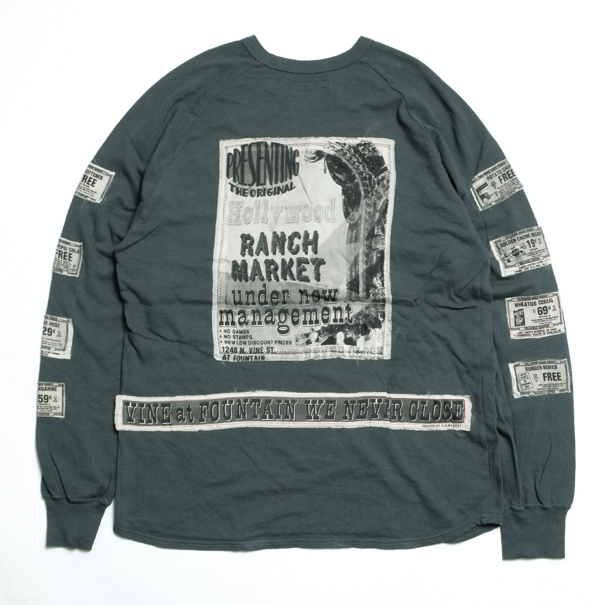 HOLLYWOOD RANCH MARKET - Gauze Urake Advertising Patchwork Long