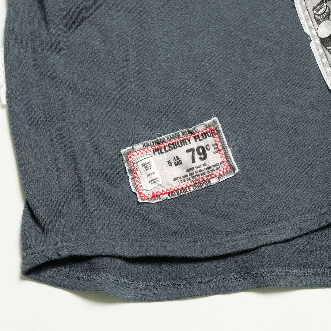 HOLLYWOOD RANCH MARKET - Gauze Urake(French Terry) Advertising Patchwork Long Sleeve - 1019324