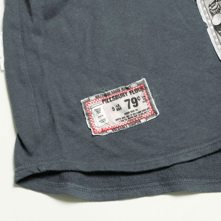 HOLLYWOOD RANCH MARKET - Gauze Urake(French Terry) Advertising Patchwork Long Sleeve - 1019324