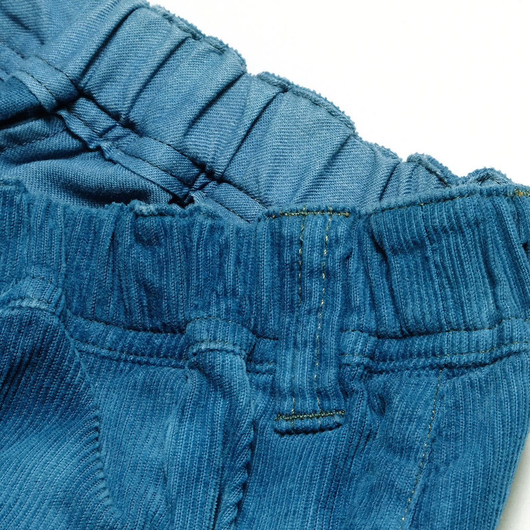 HOLLYWOOD RANCH MARKET - INDIGO Dyed Beach corduroy Tuck Trousers - 1019349