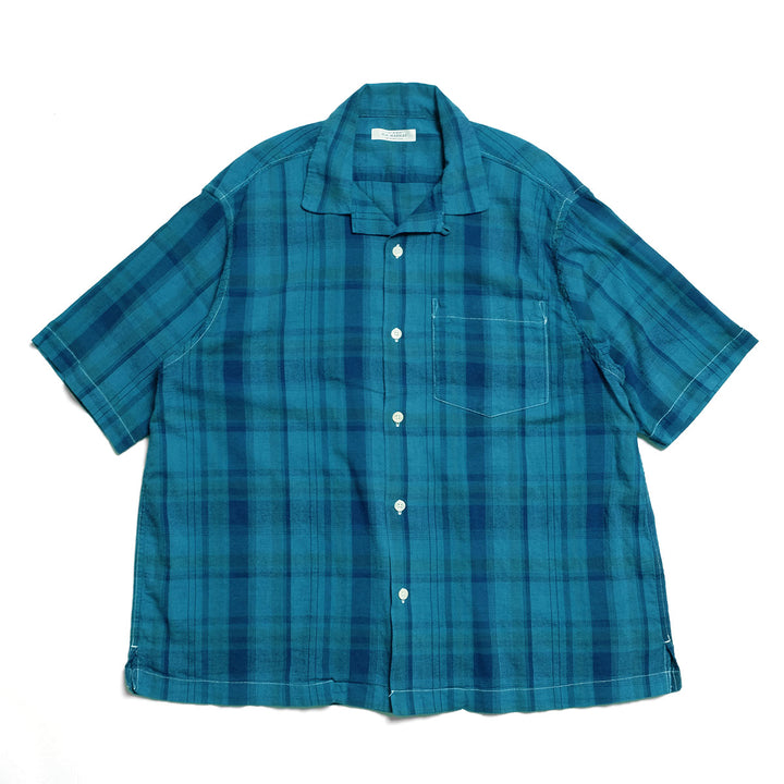 HOLLYWOOD RANCH MARKET - INDIA MADRAS OPEN COLLAR SHIRT - 1020432