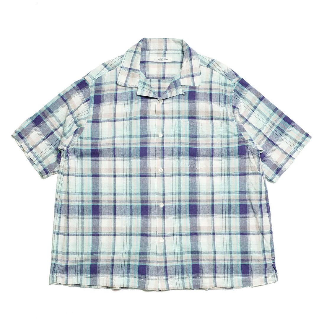 HOLLYWOOD RANCH MARKET - INDIA MADRAS OPEN COLLAR SHIRT - 1020432