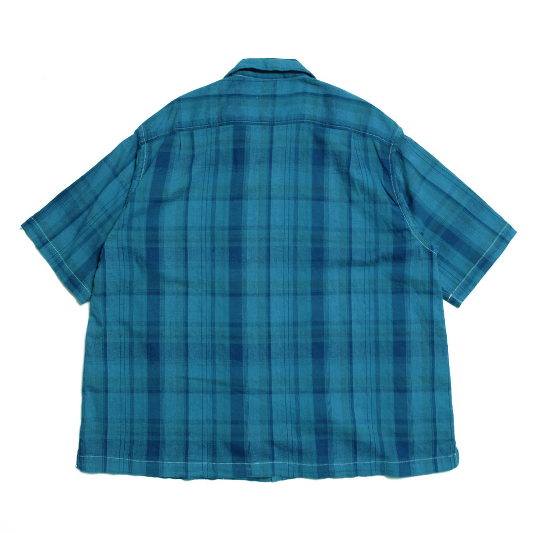 HOLLYWOOD RANCH MARKET - INDIA MADRAS OPEN COLLAR SHIRT - 1020432