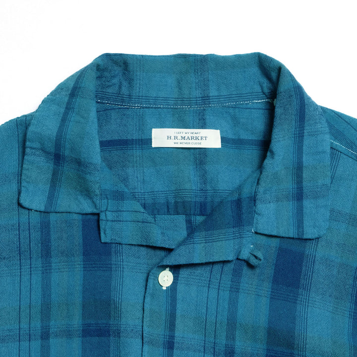 HOLLYWOOD RANCH MARKET - INDIA MADRAS OPEN COLLAR SHIRT - 1020432