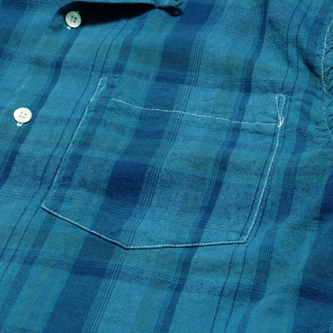 HOLLYWOOD RANCH MARKET - INDIA MADRAS OPEN COLLAR SHIRT - 1020432