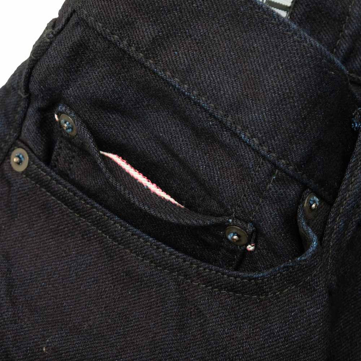 MOMOTARO JEANS - 15.7oz INDIGO × BLACK DENIM - NARROW TAPERED - MXJE3100
