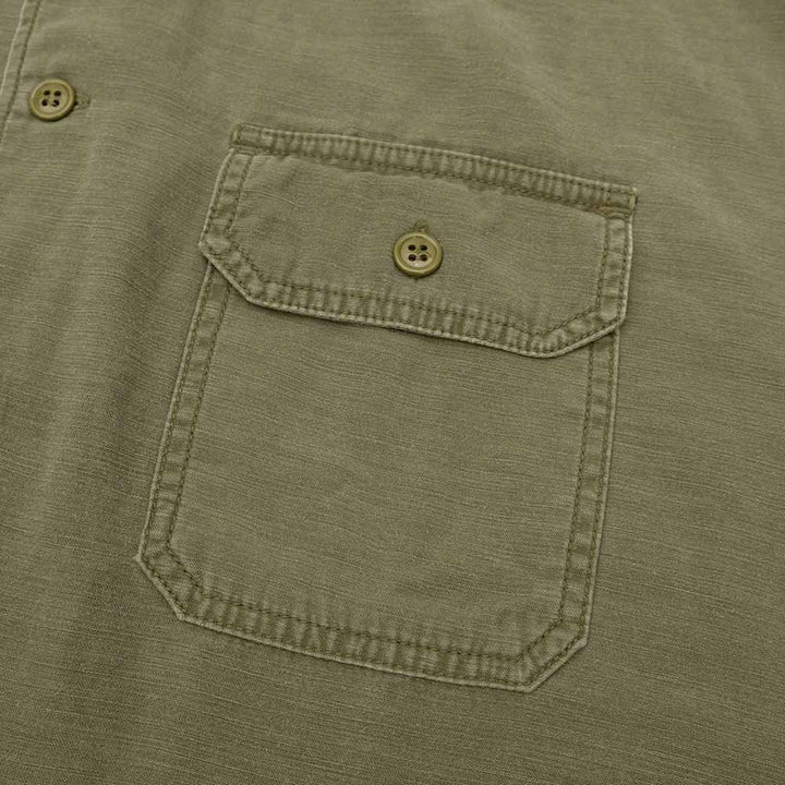 REMI RELIEF - WIDE MILITARY S/S SHIRT - Small Flower Studs - RN28369222