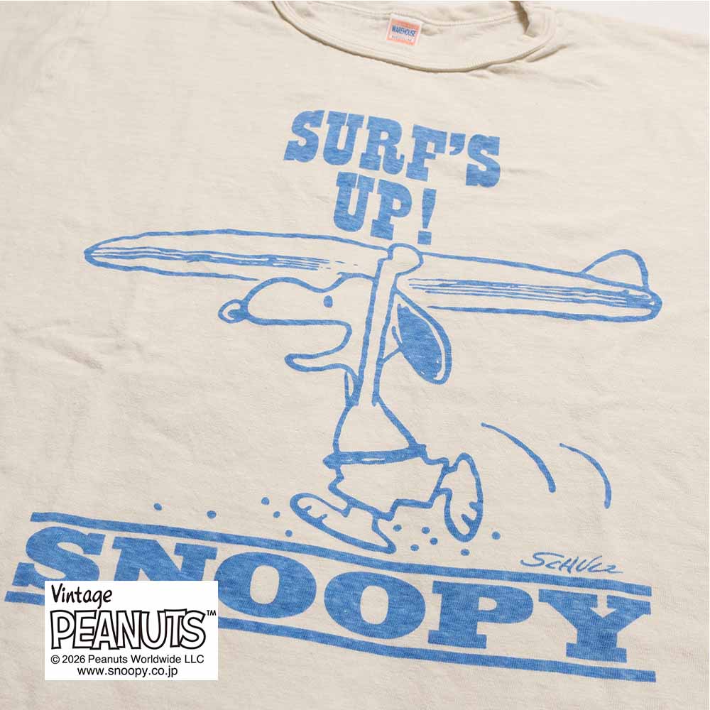 WAREHOUSE - S/S T-SHIRT - SURF’S UP - SNOOPY - YP126S-1