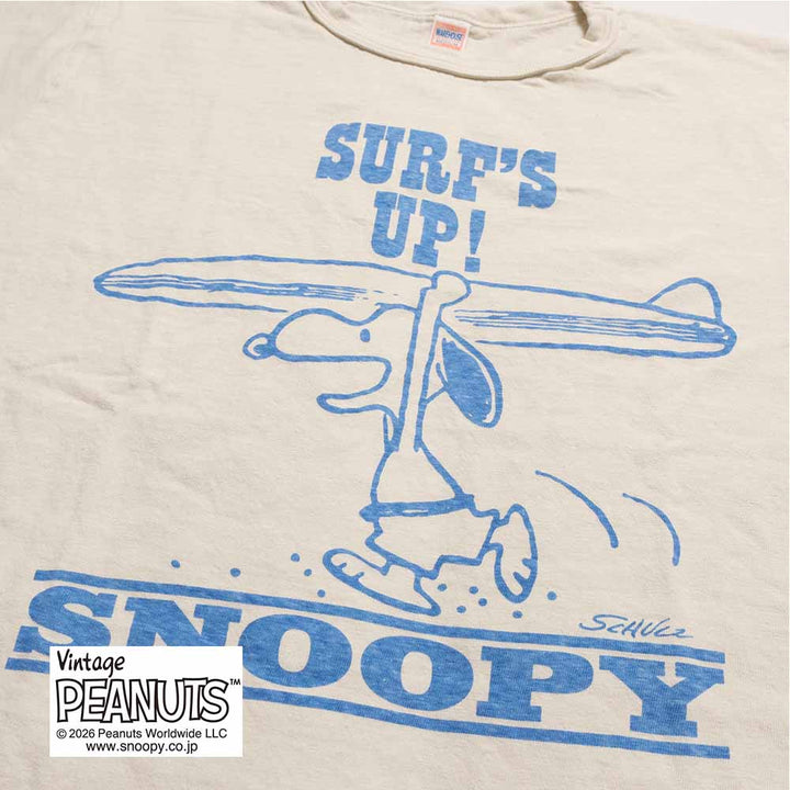 WAREHOUSE - S/S T-SHIRT - SURF’S UP - SNOOPY - YP126S-1