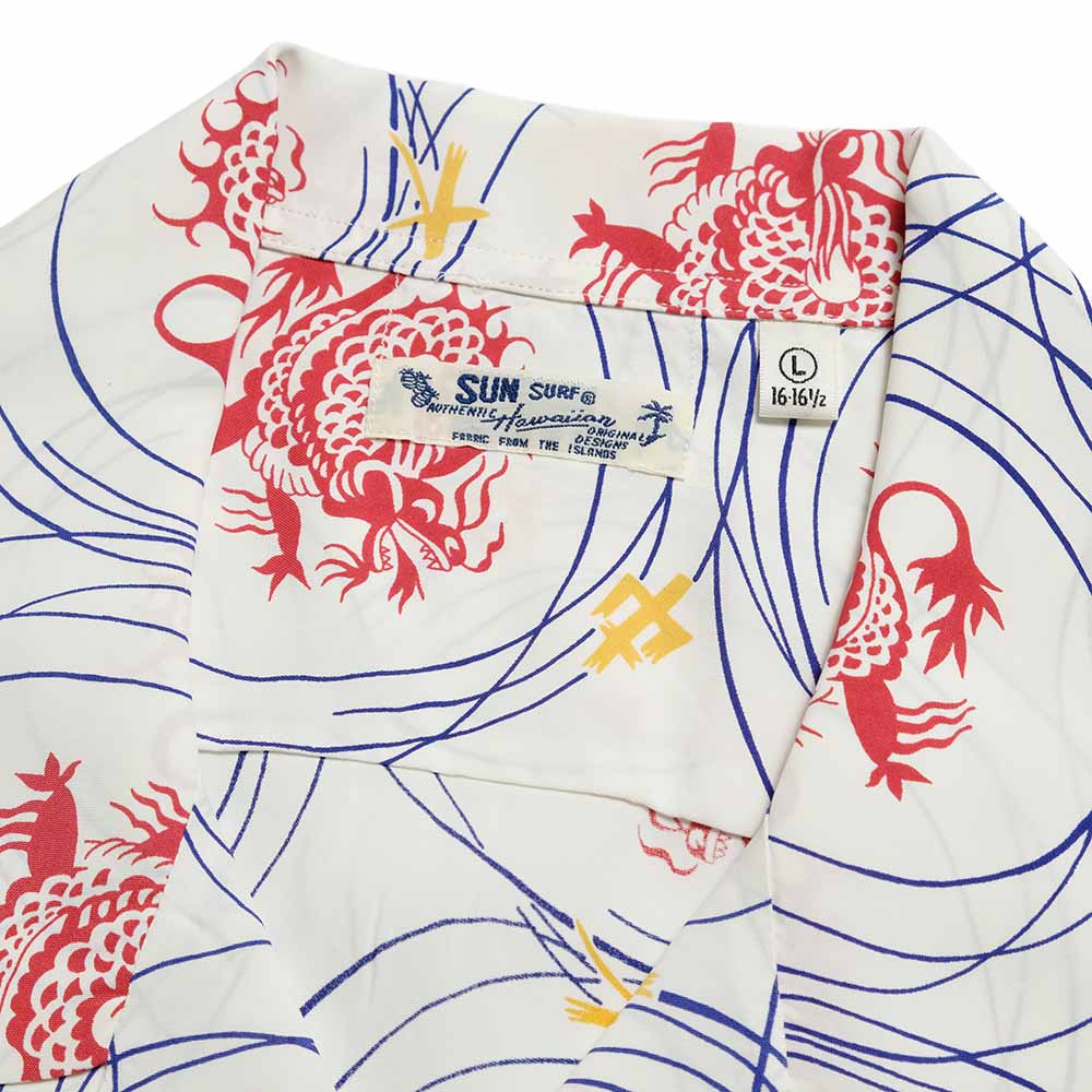 SUN SURF - S/S RAYON HAWAIIAN SHIRT - DRAGON GRID - SS39617