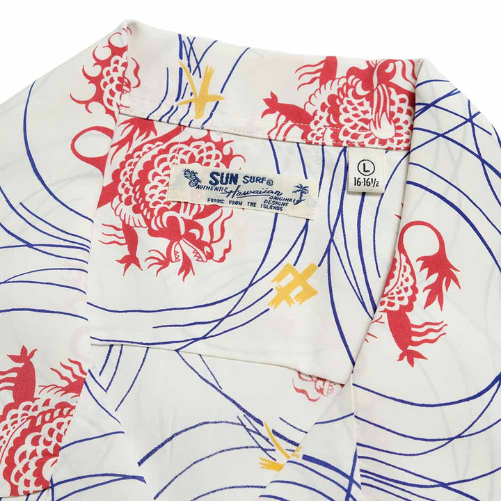 SUN SURF - S/S RAYON HAWAIIAN SHIRT - DRAGON GRID - SS39617