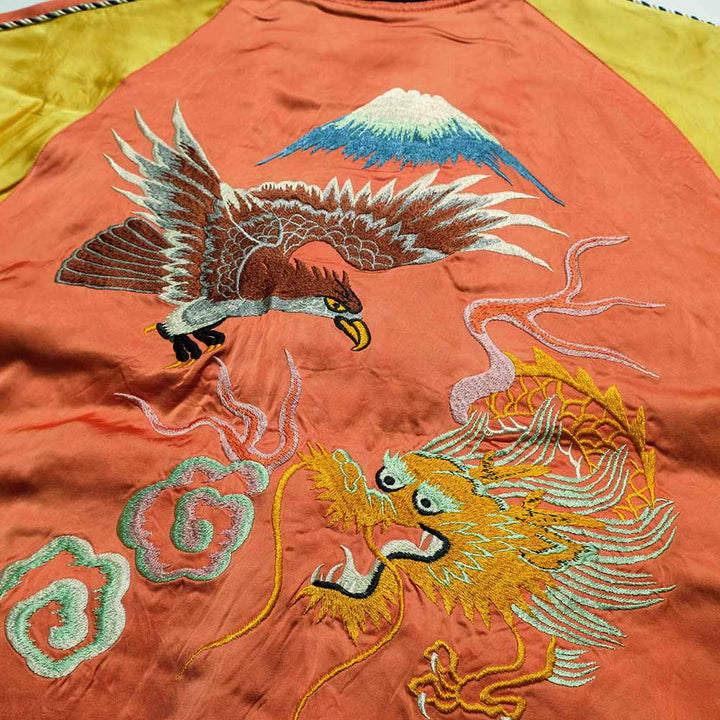 TAILOR TOYO - Acetate Souvenir Jacket - KOSHO ＆ CO. - Special Edition - EAGLE ＆ DRAGON × JAPAN MAP - TT15911-159