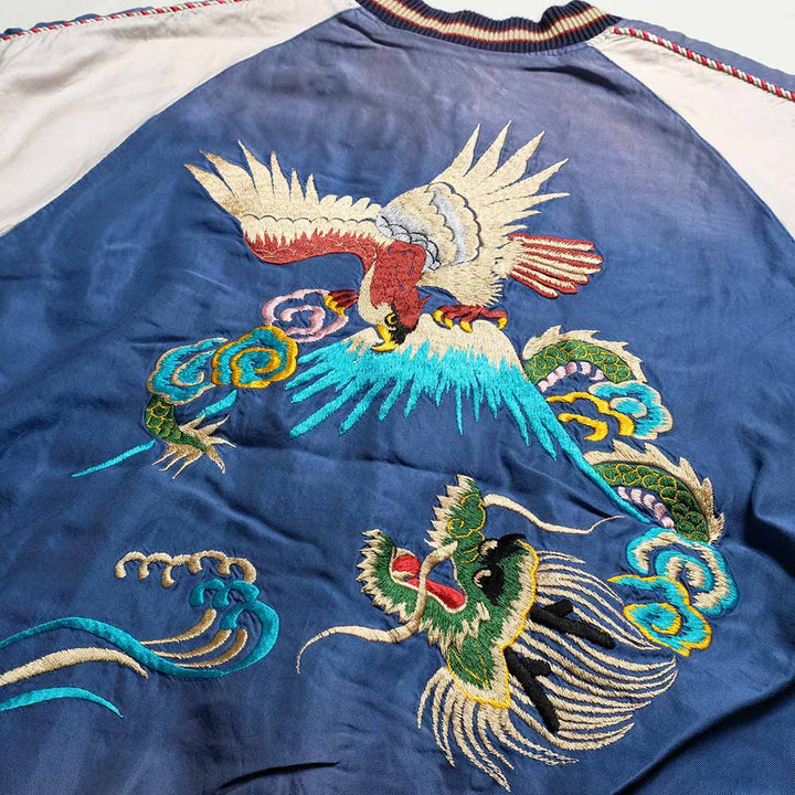 TAILOR TOYO - Acetate Souvenir Jacket - EAGLE ＆ DRAGON x JAPAN MAP - (AGING MODEL) - TT15907-125