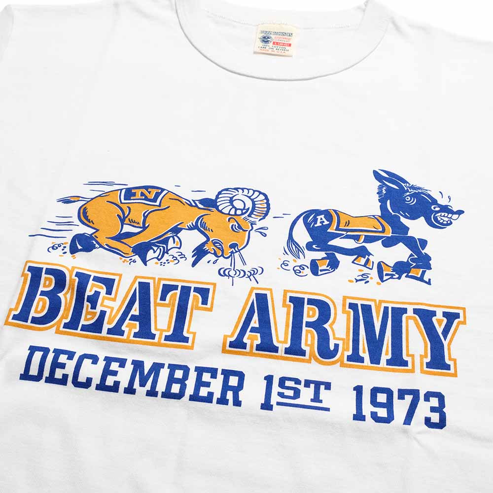 BUZZ RICKSON'S - S/S T-SHIRT - BEAT ARMY GO NAVY - BR79702