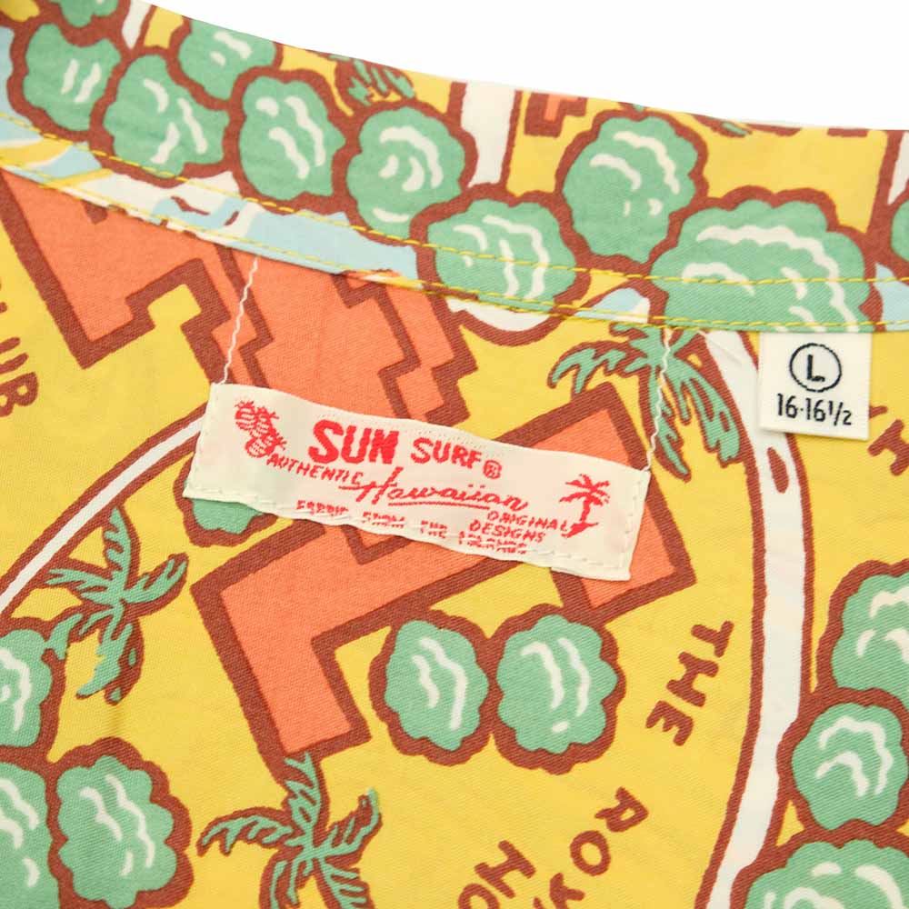 SUN SURF - RAYON HAWAIIAN SHIRT - WAIKIKI MAP - SS39424