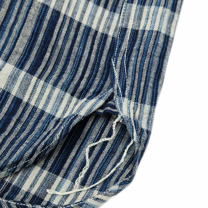SUGAR CANE - FICTION ROMANCE 5oz. INDIGO PLAID WORK SHIRT - SC29591