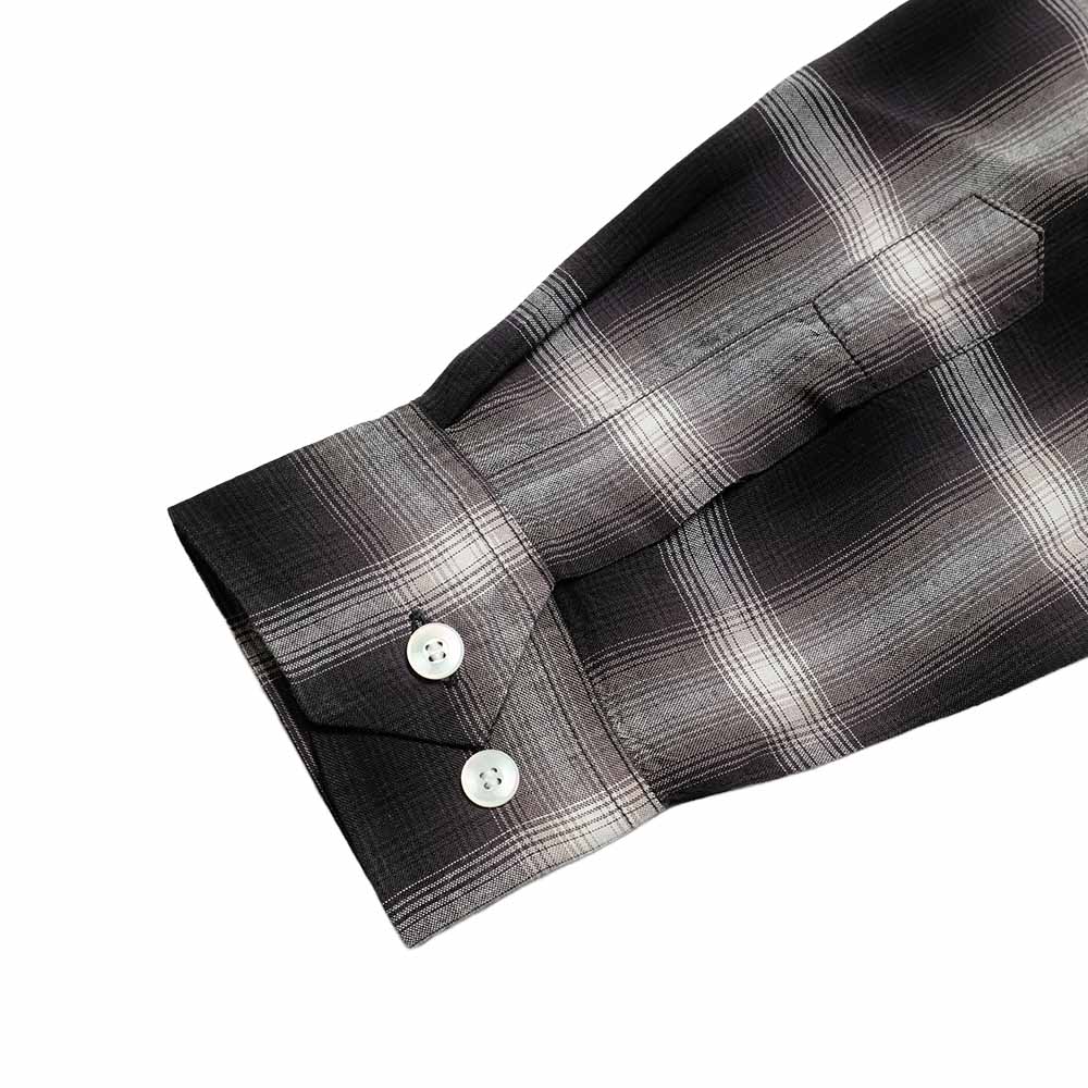 SUGAR CANE - RAYON OMBRE CHECK OPEN SHIRT - SC29120