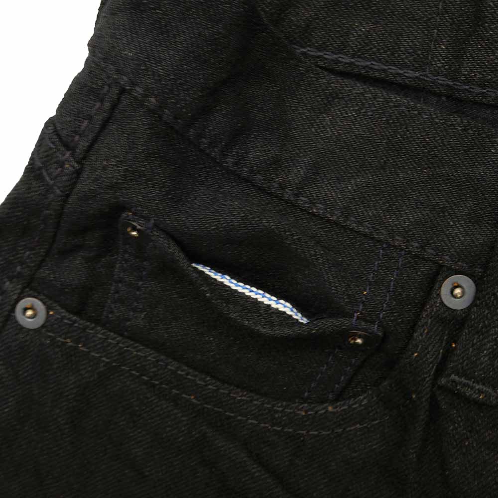 Pure Blue Japan Lot.TCD-005-BK 14oz Teacore Black Denim Selvedge Jeans TCD-005-BK