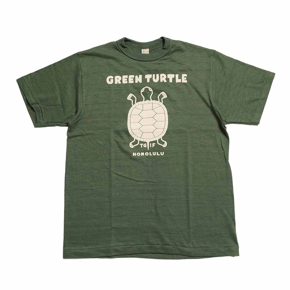 WAREHOUSE - Lot 4601 - S/S T-SHIRT - GREEN TURTLE - 4601GR-26
