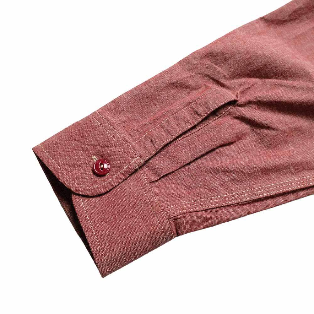 SUGAR CANE - RED CHAMBRAY WORK SHIRT - SC29682