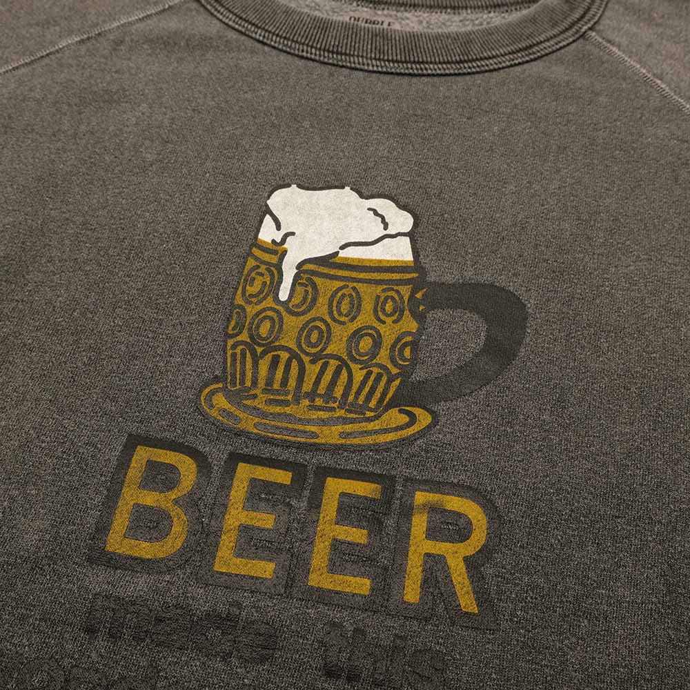 DUBBLE WORKS - RAGLAN CREW SWEAT - BEER - 83003BEE-25