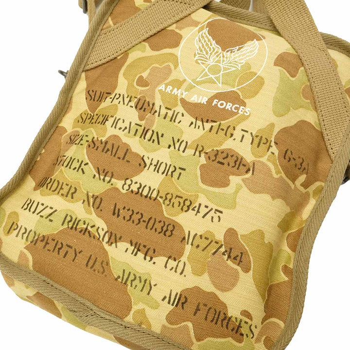 BUZZ RICKSON'S - SUIT-PNEUMATIC ANTI-G, TYPE G-3A FROG SKIN CAMOUFLAGE BAG - BR02879