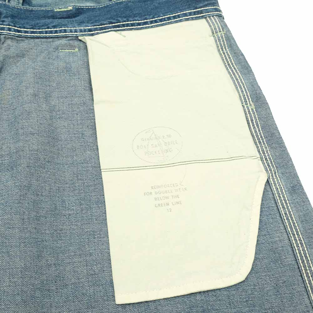 SUGAR CANE - 11oz. BLUE DENIM WORK SHORTS - AGED MODEL - SC52568