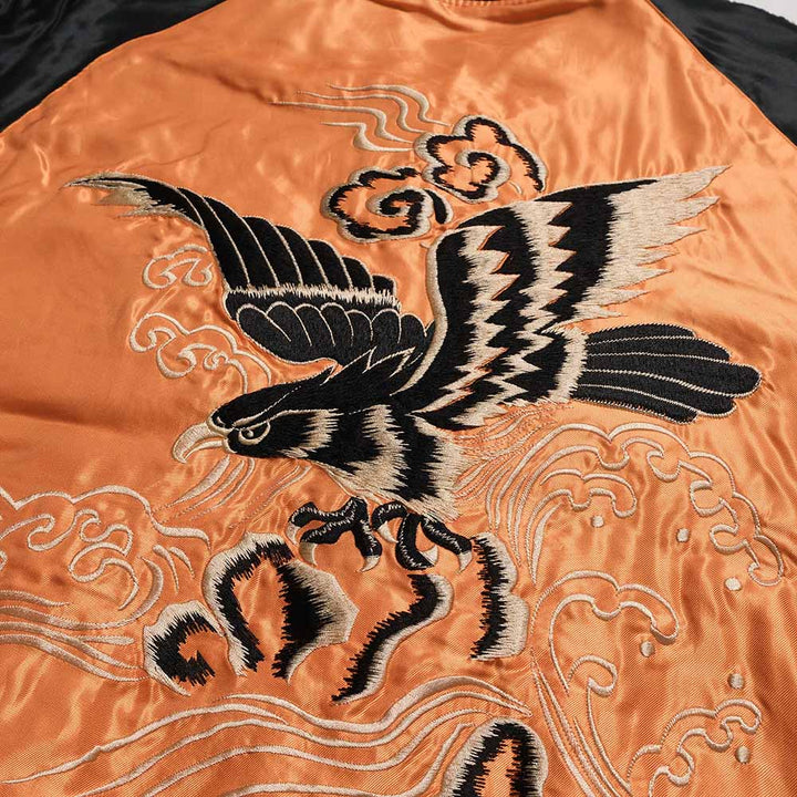 TAILOR TOYO - Acetate Souvenir Jacket - BLACK EAGLE x DRAGON HEAD - TT15972-159