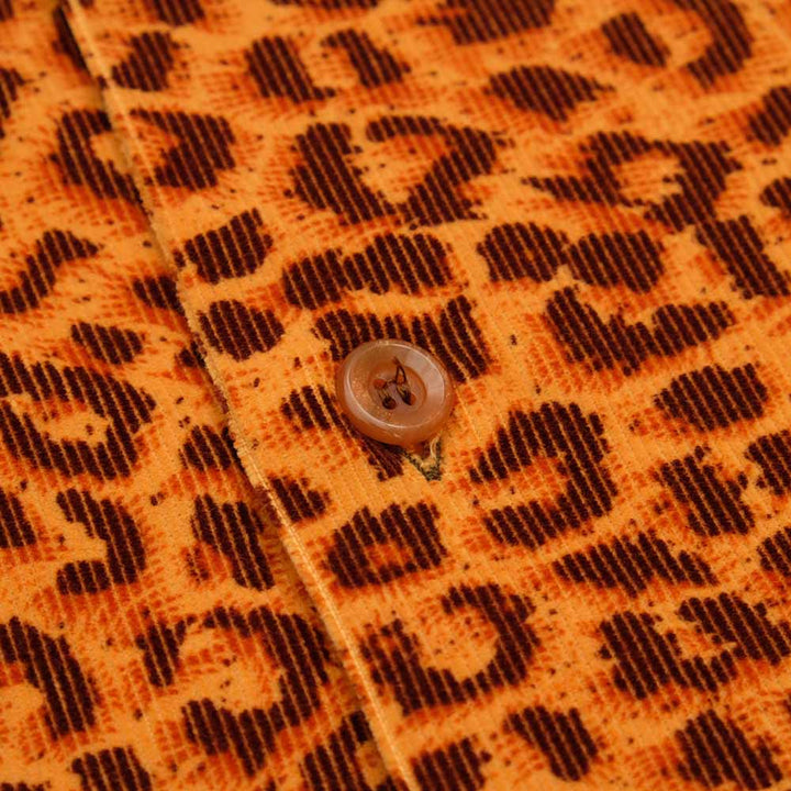 STYLE EYES - Late 1950s Style Corduroy Sports Shirt - LEOPARD - SE29173