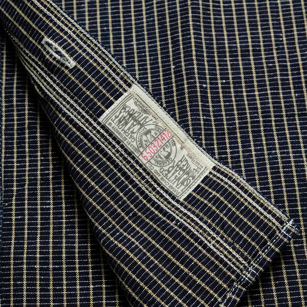 SUGAR CANE - FICTION ROMANCE - 5.25oz. INDIGO PLAID WORK SHIRT - SC39734