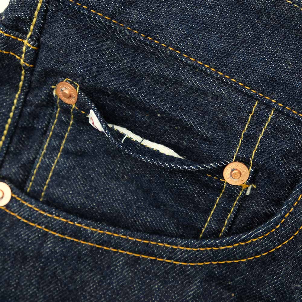 STUDIO D’ARTISAN - 15oz. Natural Indigo Relaxed Tapered Jeans - SD-808