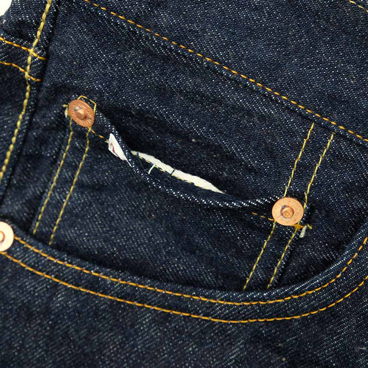 STUDIO D’ARTISAN - 15oz. Natural Indigo Relaxed Tapered Jeans - SD-808