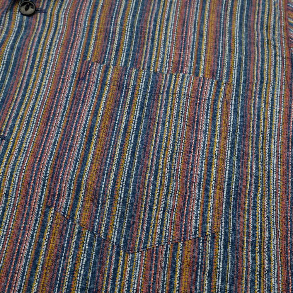 SUGAR CANE - MULTI STRIPE - S/S OPEN SHIRT - SC39520