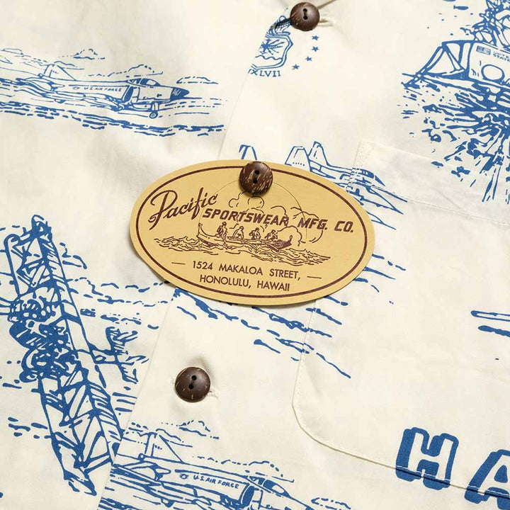 SUN SURF - COTTON BROAD HAWAIIAN SHIRT - ISLAND AVIATION - SS39698