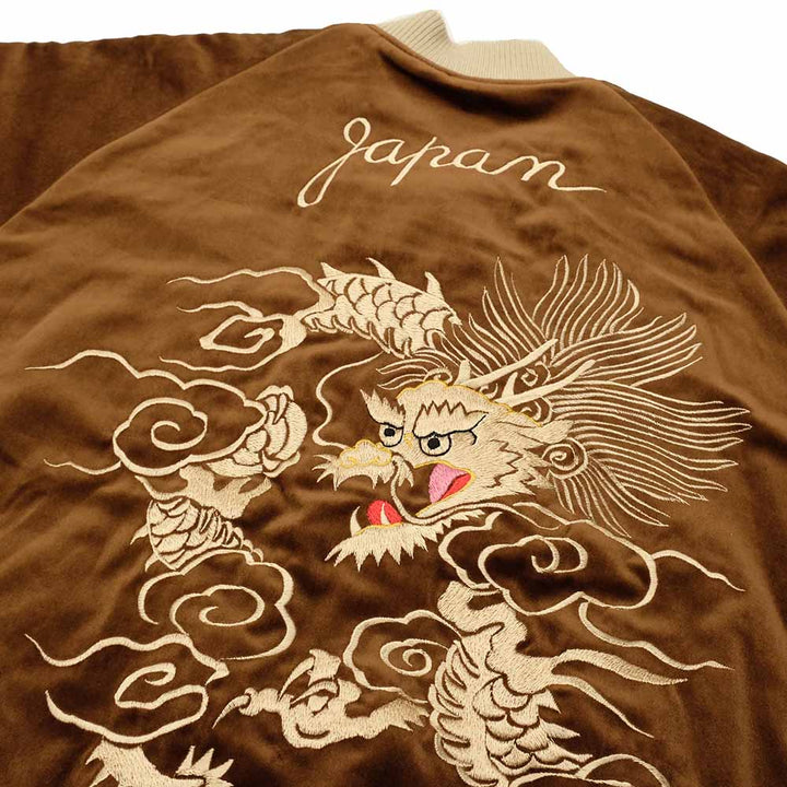 TAILOR TOYO - Velveteen Souvenir Jacket - WHITE DRAGON × BLACK EAGLE - TT15792-138
