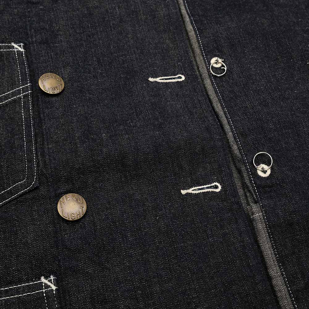HEADLIGHT - 9.5oz. SPECIAL WEAVE DENIM DOUBLE BREASTED COAT - HD15844