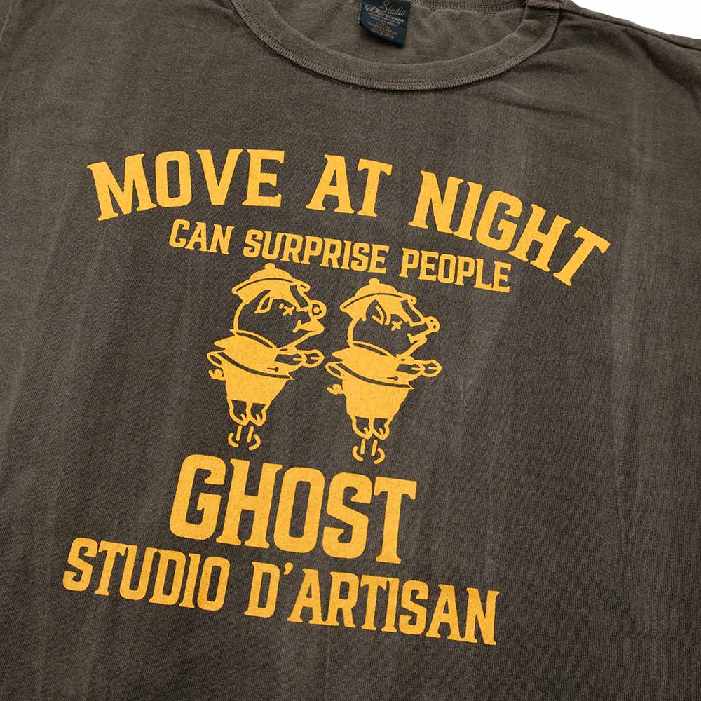 STUDIO D’ARTISAN - US COTTON PIGMENT T-SHIRT - GHOST - 8139A